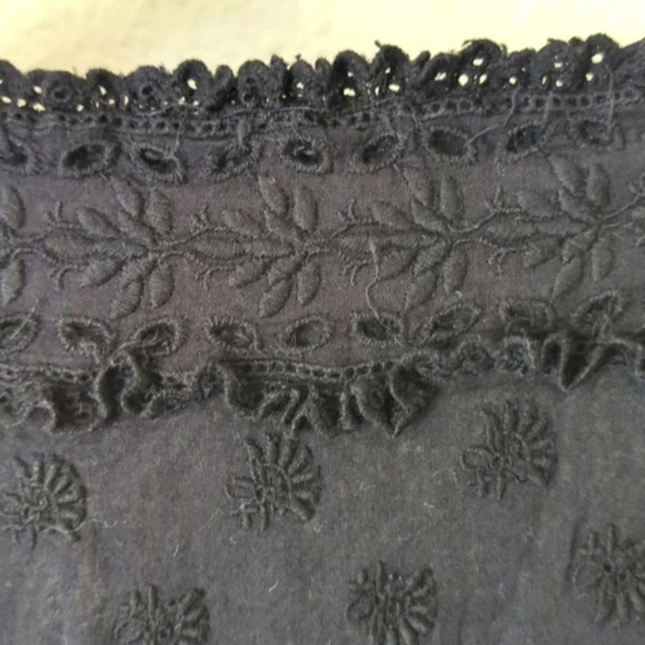 ulla johnson marjorie black noir eyelet lace mid dress - Picture 11 of 14